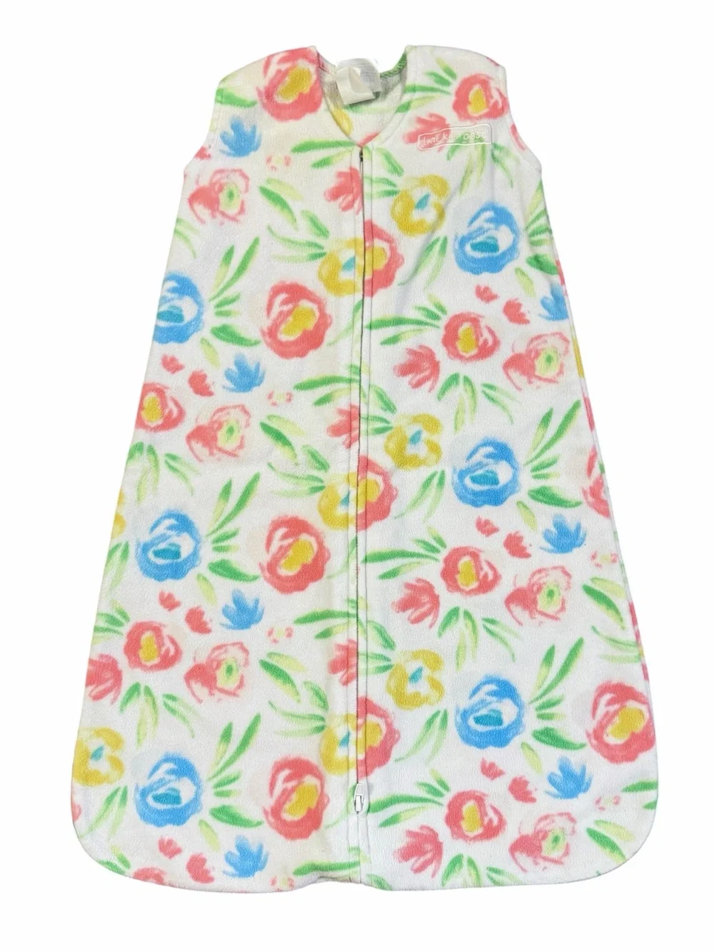 HALO SleepSack Wearable Blanket 0-6 Months Zipper Fleece Floral Multicolor